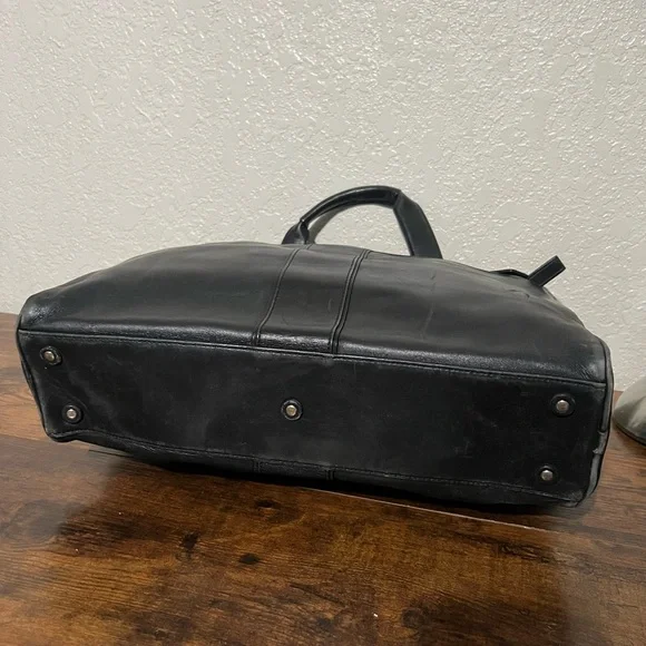 【希少】OLD COACH Dulles Bag leather black -473Wx593H-410524026-blk-